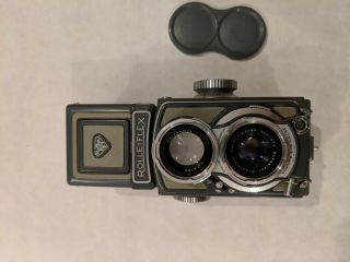 Rollei Rolleiflex Grey Baby TLR Vintage 4X4 Box Camera Schneider - Kreuznach Xenar 5