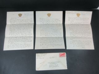 1943 Ww2 Husband Wife 3 Page Love Letter U.  S.  N.  & W.  A.  A.  C.  Training Centers
