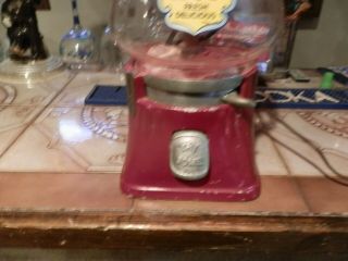 VINTAGE ANTIQUE SILVER KING HOT NUT PEANUT MACHINE ALL GLASS TOP 3
