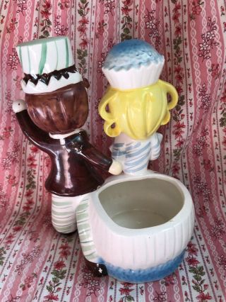 Vintage Enesco Sweet Shoppe winking cupcake candy girl boy planter 2