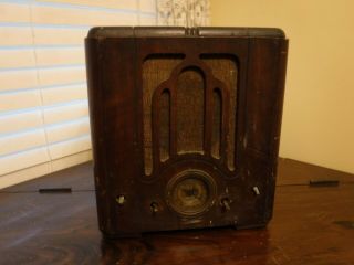 Vintage Old Wood Crosley Tube Radio Model 515 Parts/restore? Maybe