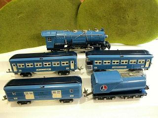 LIONEL VINTAGE BLUE COMET PASS.  SET 263E L&T 613,  614,  615 CARS restored 7