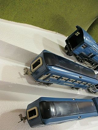 LIONEL VINTAGE BLUE COMET PASS.  SET 263E L&T 613,  614,  615 CARS restored 9