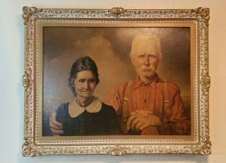 Vintage Leslie Emery " This Is My Love " Cowboy Western Elderly Couple Print