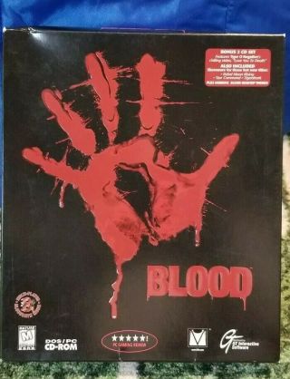 Vintage Rare - Blood Special Edition Pc Big Box Collectors Game - 2 Disc Set