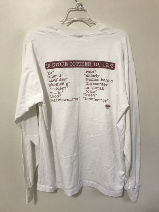 Men’s Size XL 1993 Pearl Jam Album Release Long Sleeve Vintage Vs T - Shirt 2