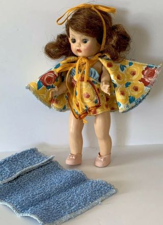 VINTAGE 1955 NANCY ANN MUFFIE Walker Doll In Hawaiian Swim Style 801 7