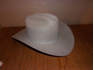 Vintage Stetson Spartan 6x Beaver Cowboy Hat Size 7 W/ Label Mist Gray