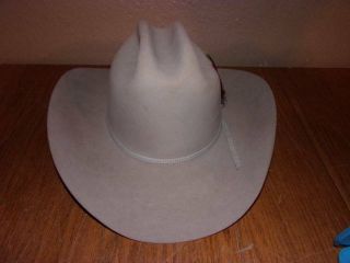 Vintage STETSON Spartan 6X Beaver Cowboy Hat Size 7 w/ Label MIST GRAY 2