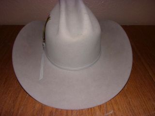 Vintage STETSON Spartan 6X Beaver Cowboy Hat Size 7 w/ Label MIST GRAY 4
