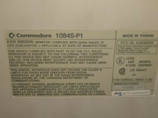 COMMODORE 1084S - P1 VINTAGE COMPUTER MONITOR STEREO RGB COMPOSITE AMIGA 64, 4