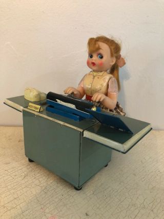 Vintage Miss Friday Battery Operated Tin Toy Made In Japan 1950 