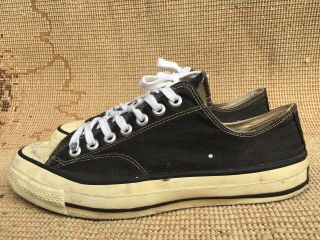 Vtg Black Converse All Star Chuck Taylor Low Top Sneakers Shoes Men’s 9