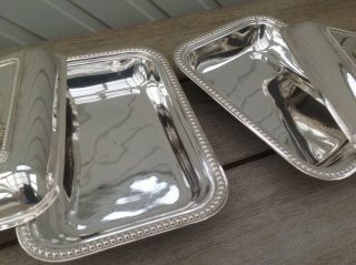 Rare Antique 1882 - 99 Silver Plate Entree Dishes x 2 Robert Pringle & Co London 4