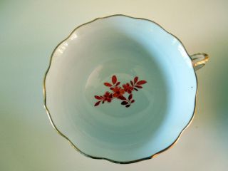 Antique Meissen Red Ming Dragon Cup Saucer Plate Trio Scalloped Gilded 320510 5