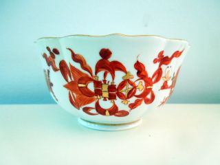 Antique Meissen Red Ming Dragon Cup Saucer Plate Trio Scalloped Gilded 320510 7