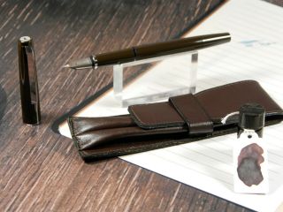 Vintage " Lamy 86 " Fountain Pen - Chocolate Brown Piston Filler - W.  Germany 1970s