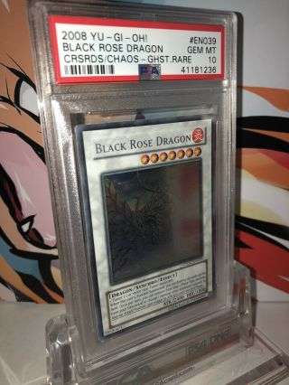 Black Rose Dragon Holo Ghost Rare 2008 Yu - Gi - Oh Card Csoc - En039 Psa 10 Gem
