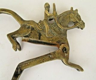 Old Vintage Brass Solid Handcrafted Soldier on Horse Betel Nut Cutter Sarota 2