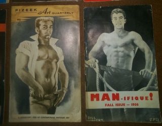 10 Vintage Gay Int Fizeek No 1 Beefcake Body Building Pocket Magazines Physique