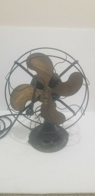 Vintage Antique Emerson Electric Fan,  Brass Blades