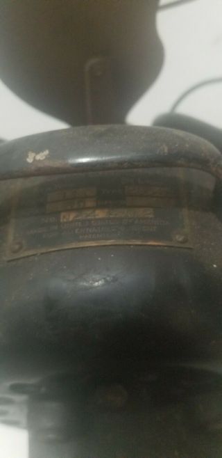 Vintage Antique Emerson Electric Fan,  Brass Blades 2