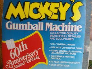 Vintage MICKEY MOUSE Gumball Machine 60 years Limited Edition Superior 24” 5