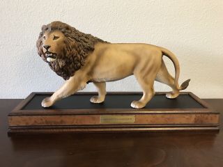 Vtg 1989 Franklin Lion " Monarch Of The Serengeti " Sculpture Ltd Edition