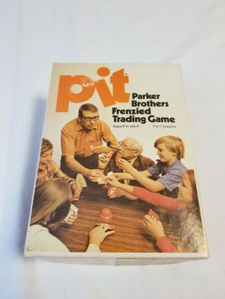 Parker Brothers Vtg Pit Frenzied Trading Card Game Complete W/ Bell 1973 661