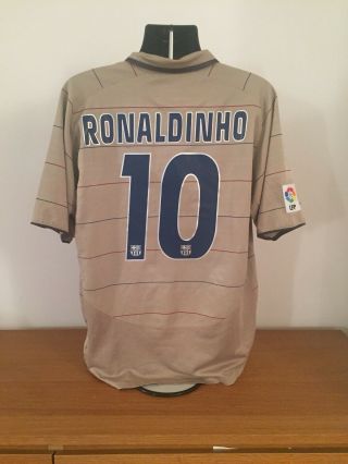 Barcelona Away Shirt 2004/05 Ronaldinho 10 Xl Vintage Rare