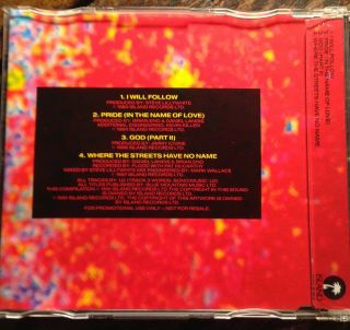 U2 - ' October 1991 ' MEGA RARE 4 trk Promo CD in unique picture sleeve 2