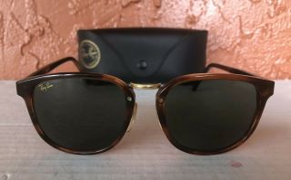 Vintage B&l Ray Ban W1104 Thick Tortoise G15 Premier Traditionals Sunglasses