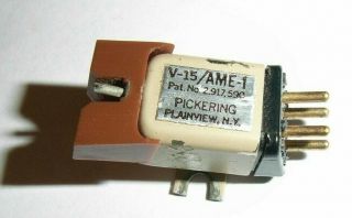 Rare Vintage Early Pickering V - 15 Ame - 1 Phono Cartridge & Nude Elliptical Stylus