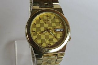Vintage Japan Seiko 5 Automatic Wrist Watch For Men - Good Finish No.  7s26 - 01r0