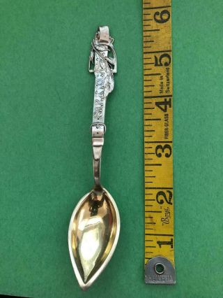 Antique Sterling Silver Souvenir Spoon Saratoga Florida E.  L.  Everett 22 Grams