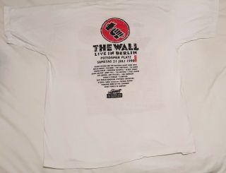 Vintage Roger Waters The Wall Live in Berlin 1990 Shirt 4