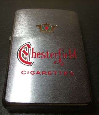 Vintage RARE 1958 CHESTERFIELD CIGARETTES Zippo Lighter w/ BOX 5