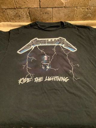 Vintage Metallica Ride The Lightning T - Shirt Men 