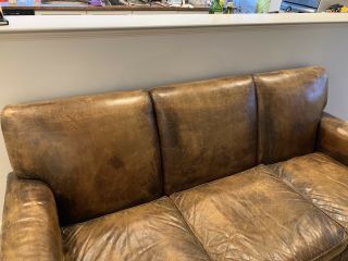 Vintage Ralph Lauren Leather Sofa 7