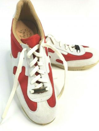 Rare 40yr Old Vintage Famolare " Run There " Running Shoes Red/white Sz 9m