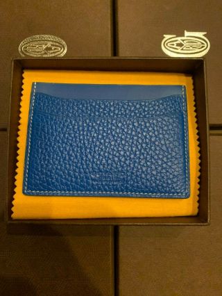 Rare Authentic Goyard Saint Sulpice Card Holder Wallet Blue No Print