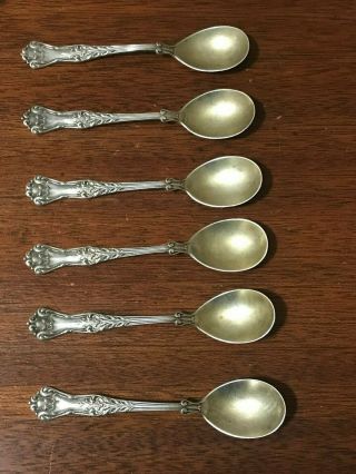 6 Antique Sterling Silver Demitasse Spoons Howard Sterling Co