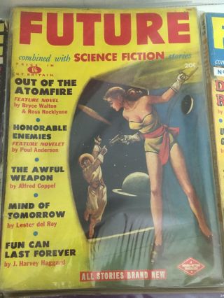Set of 9 Future Science Fiction Magazines All 1950s Vintage Pulp UK/US Hybrids 5