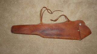 Vintage Brauer Bros Mfg Co.  Thick Leather Fur Lined Gun Case 39 Sw