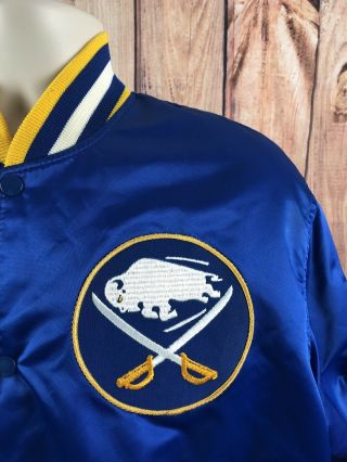Vintage Starter Buffalo Sabres Snap Up NHL Ice Hockey Jacket Size Large 80’s 2