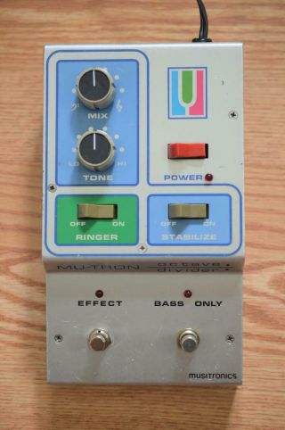 Mu - Tron Octave Divider Vintage Guitar Effects Pedal - Musitronics Mutron Octaver