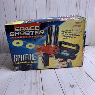 Vintage Milton Bradley Spitfire Space Shooter Target Game Disc Shooter