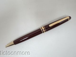 Vintage Montblanc Meisterstuck No.  144 Burgundy & Gft Ballpoint Pen Germany