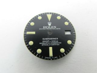 Vintage Rolex 5512 Submariner Matte Black Refinished Dial