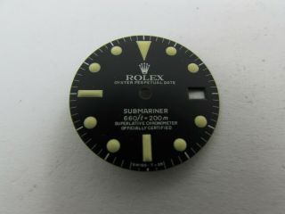 VINTAGE ROLEX 5512 Submariner Matte Black Refinished Dial 3